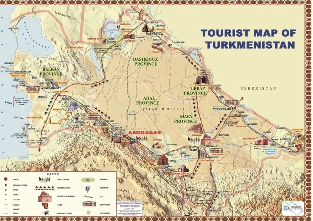 Маршрут 7 дней по Туркменистану: Шават – Дарваза – Ашхабад – Мерв – Фарап